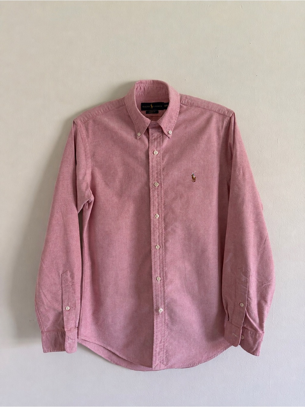 Ralph Lauren Men’s custom fit Button-Down Shirt in Dusty Pink